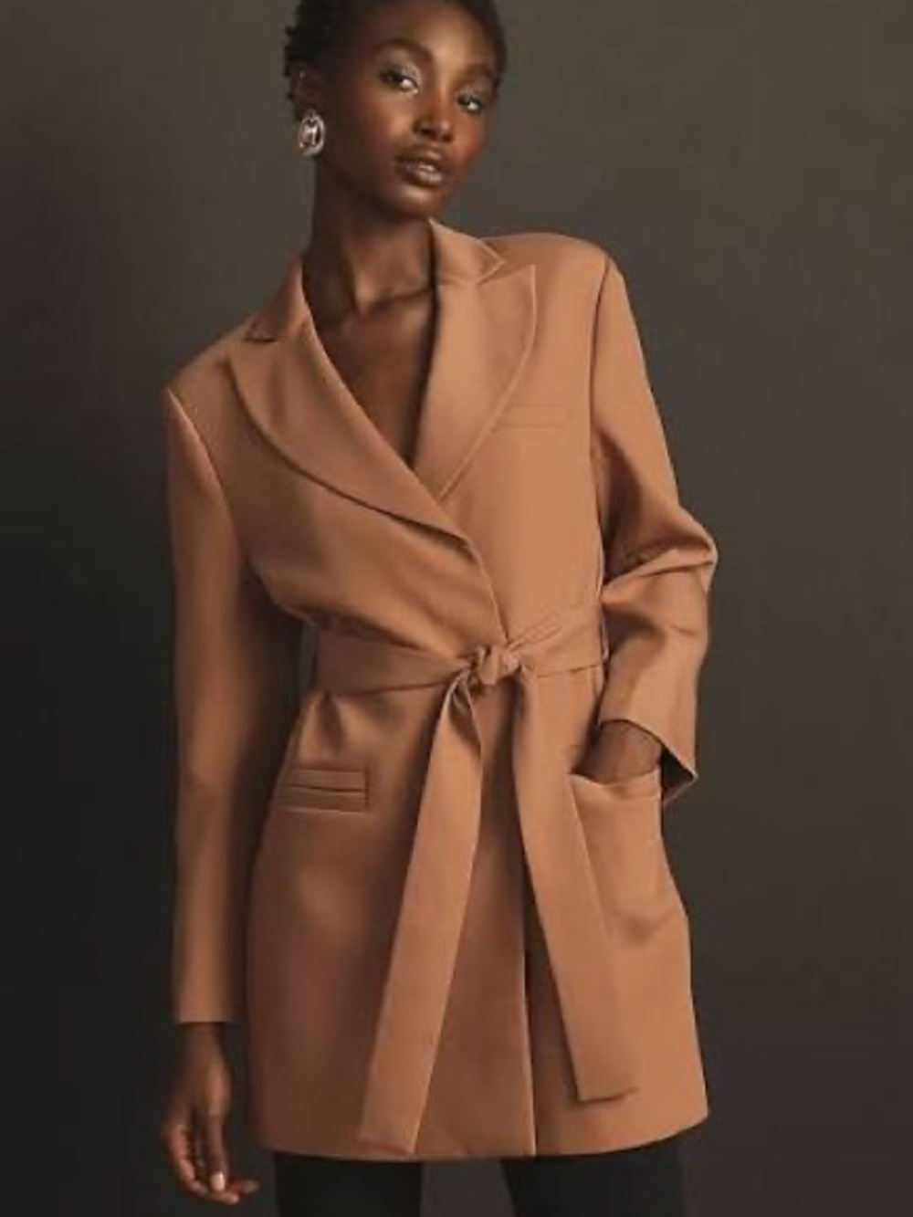 Mare Mare Anthropologie Classic Tie Waist Blazer